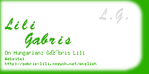 lili gabris business card